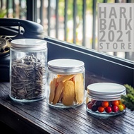 Glass jar 390ml 500ml 730ml 390ml 500ml 730ml with aluminum lid