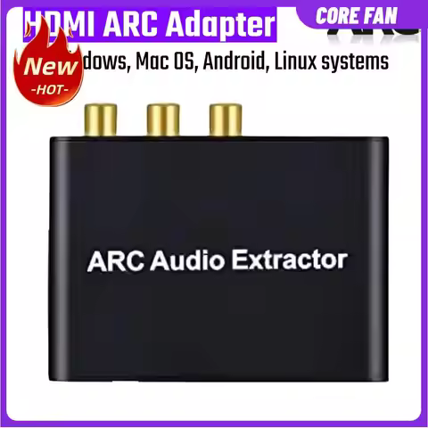 HDMI-Compatible ARC Audio Extractor ARC To SPDIF Coaxial L/R Stereo RCA 3.5mm Jack Audio Adapter for