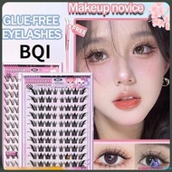 [Free Tweezer]BQI 100-120 Cluster Self-Adhesive New Upgraded Softer Lashes Glue-Free 10-12mm Lashes 