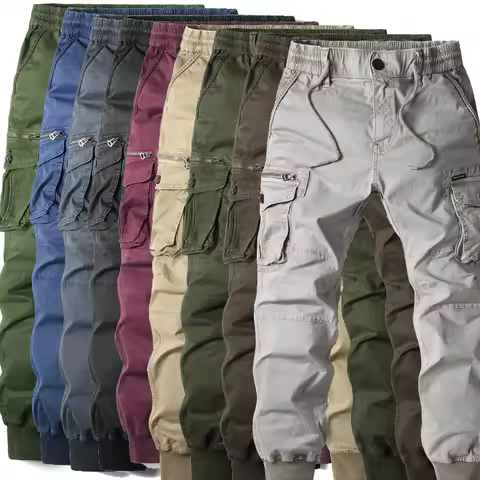 Cargo Pants Men Military Tactical Pants Men Washed Overalls Men Beam Pants Male Streetwear Casual Ca