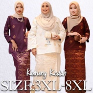 KURUNG KEDAH PLUS SIZE SONGKET KEDAH   3XL | 4XL | 5XL | 6XL | 7XL |  8XLSONGKET KEDAH COTTON 100% baju raya 2024 viral