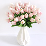 yudie 1/5/10pcs Artifical Flowers Real Touch Faux Tulip Stems PU Tulip Bouquet for Home Office Easte