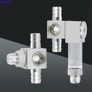 POMAT Fish Tank CO2 Diffuser, 12/16mm Aluminum Alloy CO2 External Atomizer, CO2 Bubble Counter Aquar