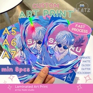 CUSTOM ART PRINT POST CARD A5 A6 A7