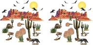 Beistle 58 Piece Wild West Desert Wall Decorations for Western Theme Parties, Cowboy Birthdays-Thin 