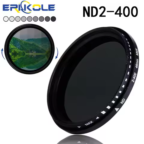 Variable ND Filter for Camera Adjustable Neutral Density Lens Filter (ND2-ND400) - 37 40.5 43 46 49 