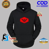 Bisa COD / Hoodie Armani_Blok Merah / Jaket Hoodie Distro / Jaket