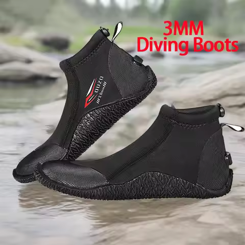 3MM/5MM Short Diving Boots Neoprene Scuba Diving Snorkeling Water Shoes Beach Surfing Anti Slip Snor