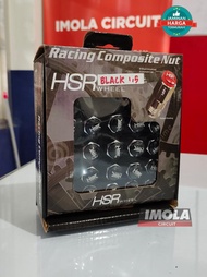 Baut Roda Hitam Ukuran 1,5mm Original HSR LUGNUT Mobil Toyota Honda Mi