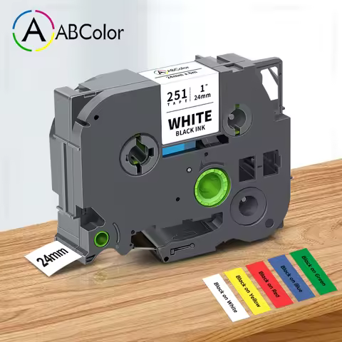 24mm TZe251 Compatible Brother Laminated Label Tape Tze 251 TZe-251 151 451 551 651 TZe Label for Br