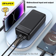 Awei P7K 30000mAh Portable Power Bank Dual Type A USB A and Type C Micro Dual Input Fast Charge 3W Powerbank