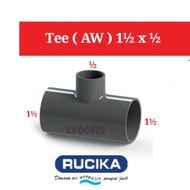 Tee pipe AW 1.5 x 1/2 Rucika T 1 1/2 x 1/2