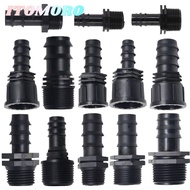 ITOMORO Garden Hose Barb Connector, 16mm 20mm 25mm PE Screw Joint, Female Male Thread 1/2 3/4 To 1/2