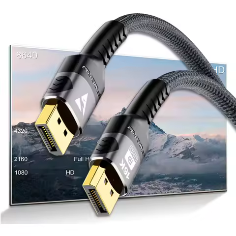 16K DP 2.1 8K@120Hz 4K@240Hz 32Gbps HDR Video Audio Displayport Cable Display Port for Laptop TV Xbo