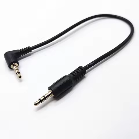 25cm 3.5mm L-Shape 90 Degree Male to Male Earphone Extension Cable Audio Adapter for Cell Phone MP3