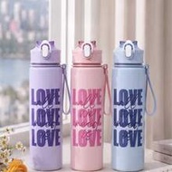 750ML/25 Oz 1pc LOVE Letter Ins Style Pop-Up Insulated Tumbler, One-Click Pop-Up Lid Direct Drinking