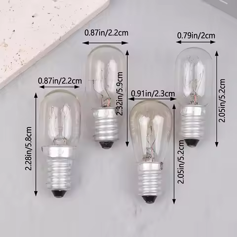 B*5Pcs E14 Salt Lamp Globe Bulb 10/15/20/25W 220V-230V Incandescent Bulbs Refrigerator Oven Light Bu