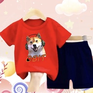 CHILDREN'S SET WITH OBIT PICTURE, SOFT TC MATERIAL, DTF SCREEN PRINTING, CHILDREN'S SET (SHIRT & PAN