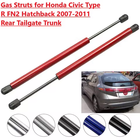 2PC Back Door Stay for 2006-2010 2011 Honda Civic Type R FN2 FN Hatchback Rear Tailgate Boot Gas Spr