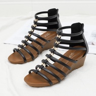 36-42 Formal Shining Wedge Heels Womens Sandals 5cm Rubber Sole Gorgeous Sequins Wedges Shoes Ladies