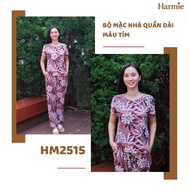 Harmie HM2515 Purple pants short sleeve home wear set