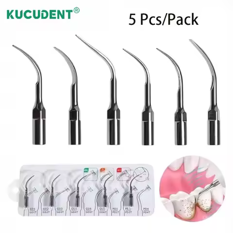 5 Pcs/Pack Dental Ultrasonic Scaler Tips G1-G6 Fit EMS Woodpecker/Satelec Handpieces for Periodontal