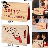 [ Wooden Anniversary Card, Romantic Wedding Anniversary Greeting Cards, Wedding Gifts, Anniversary C