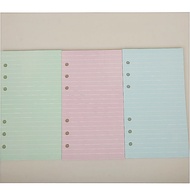 A6 refill paper (6 holes) color 100gsm binder (40 sheets)