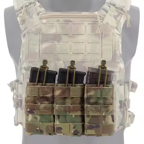 New Stye Tactical Molle Triple Magazine Pouch Rifle Mag Pouch Holder For 556 M4 M16 Rifle Airsoft Ma