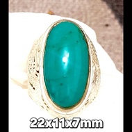 Pirus Persia polosan hijau tosca size jumbo ring perak