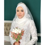 Veil Pengantin Veil Tunang Veil Murah Veil Simple Veil White Offwhite