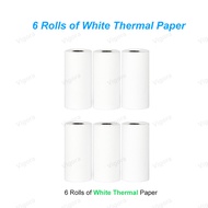 【Factory-direct】 Kids Instant Print Camera Paper Rolls 6 Rolls 57x25mm White Paper Sticker Paper Col