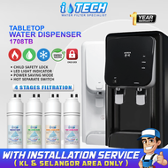 [FREE INSTALL] I-TECH Korea Water Dispenser Tabletop Hot & Warm GX-1708 TB - 4 Stages Antibacterial 
