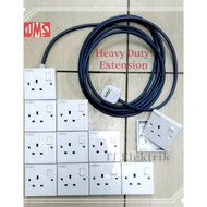 HEAVY DUTY 4 way extension wire socket c/w( 2.5MM )FAJAR WIRE (1MTR -10MTR)SOCKET UMS SIRIM