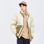 Semir Down Jacket Men Back Trendy Letter Winter Contrasted Color Stitching Thick Large Pockets Down Jacket