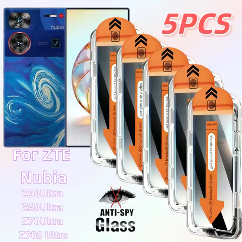 5PCS Privacy Screen Protector Tempered Glass for ZTE Nubia Z50 Ultra / Z60 Ultra / Z70 Ultra / Z70S 