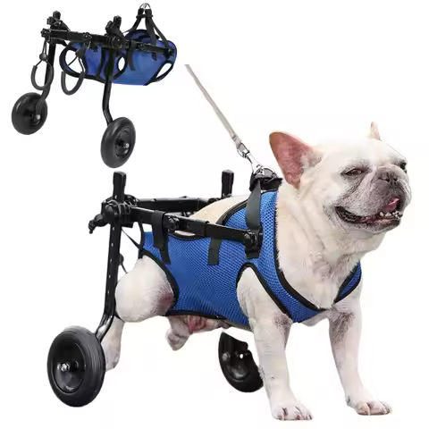 Disabled Dog Wheelchair Cart Adjustable Pet Mobility Aids with Wheels Pet Cat Dog Rehabilitation Wal