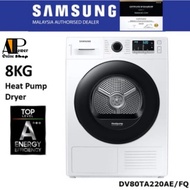 Samsung Dryer DV80TA220AE Crystal EcoDry Tumble Dryer, 8Kg  Heat Pump Dryer DV80TA220AE/FQ DV80TA220