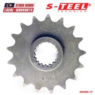 S-TEEL Front Spocket 525 - 17T / Motorcycle for APRILIA TUONO 1000 / BMW F800 GS ADVENTURE / HUSQVAR