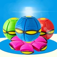 ลูกบอลจานขว้างจานบิน UFO แบนไม่มีไฟ LED ของเล่นลูกมายากลเด็กสวนกลางแจ้งชายหาดเกมลูกบอลกีฬาสำหรับเด็ก