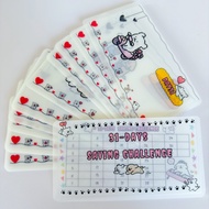 A6 Money Bag 31 Days 52 Weeks Line Puppy Money Storage Cash Money Collection Money Saving Money Wall