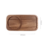 OHF Acacia Wooden Serving Tray with Cup Holder Tray – Breakfast Tray, Tea Tray, Cup Holder Tray
