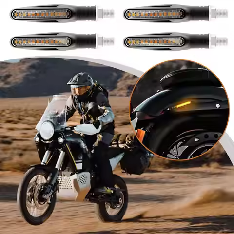 2Pcs/4Pcs Motorcycle Turn Signal Lights Universal Motorcycle LED Lights Indicators Running Daytime T