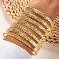 hhh34ertoy> 7Pcs/Set Fashion Elegant Rhombus Heart Twist Design Smooth Bracelets Set For Women Jewel