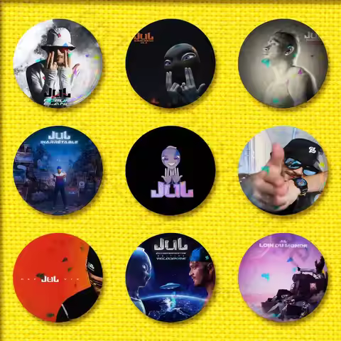 J-Jul Album gratuit vol 8 Badge 32mm 25mm 44mm 75mm 58mm Round Pin Brooch Souvenir Cosplay Gift Hat 