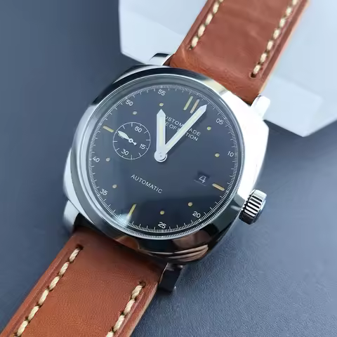 44mm fully automatic mechanical watch ST2555 with waterproof sapphire glass and men's wristwatch des