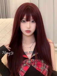 Tse Tóc Giả tóc dài nữ Nàng Tiên Cá Đỏ hồng Công Chúa Cắt Tự Nhiên Lolita Giả Con Người dài ngọt ngà