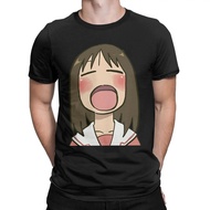 Cartoon【Azumanga Daioh 】graphic 100%cotton O-neck red T-Shirt for men