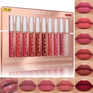 Set Matte Velvet Lip Glaze Mist Matte Lip Tint Lasting Lip Lip Gloss Waterproof Long N0w8