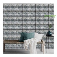 JEREMY1 Self Adhesive Tiles, PVC 3D Kitchen Wall Sticker, Wall Stickers Stone Grain Imitation Brick Peel and Stick Oil Proof Cobblestone ​Imitation Brick Bathroom